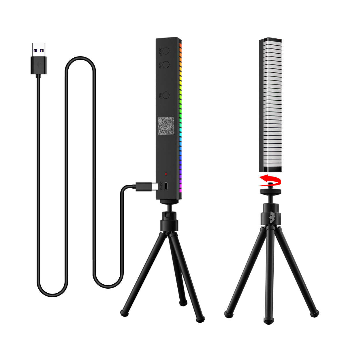 Rhythm Light Bar RGB Sound Control Music Pickup Lights Colorful Tube Lamp