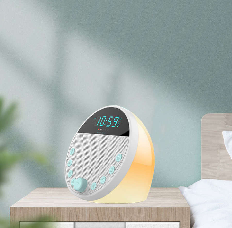White Noise Sound Machine with Mood Light Natural Sounds & Alarm Clock