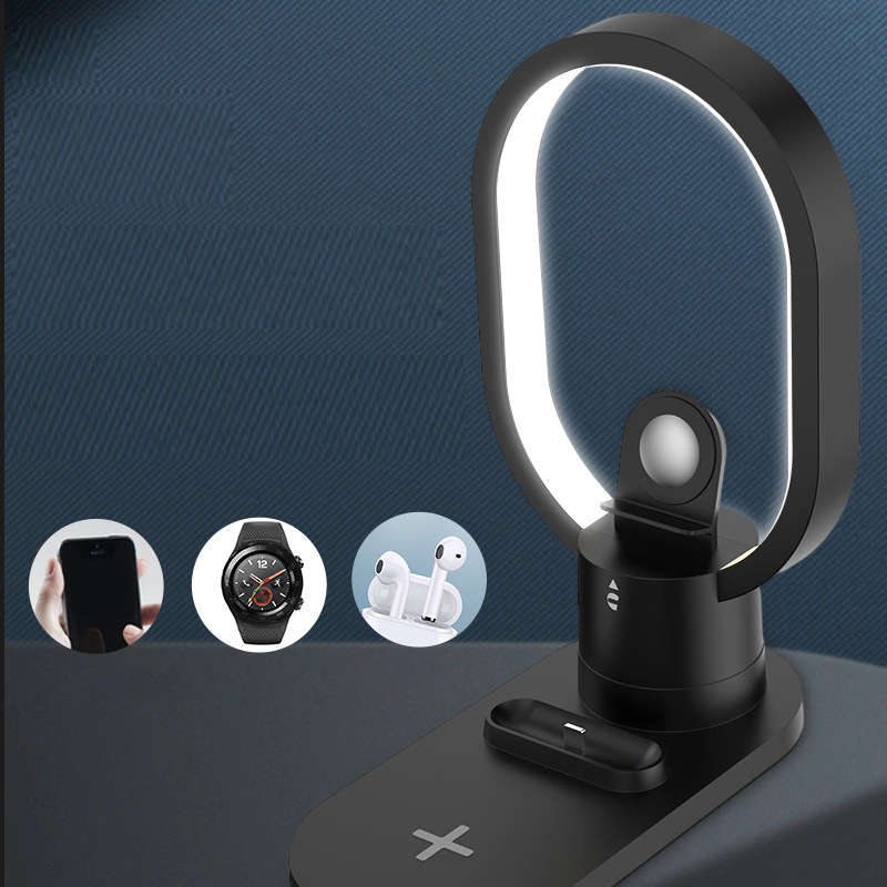 4 In 1 Table Lamp with Wireless Charging Dock Station for iPhone