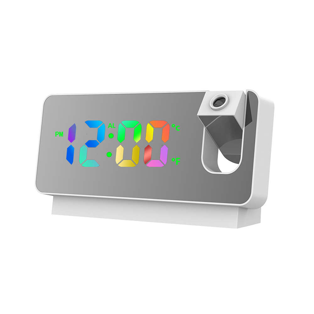 180° Rotation USB Electronic LED Digital Projection Alarm Clock