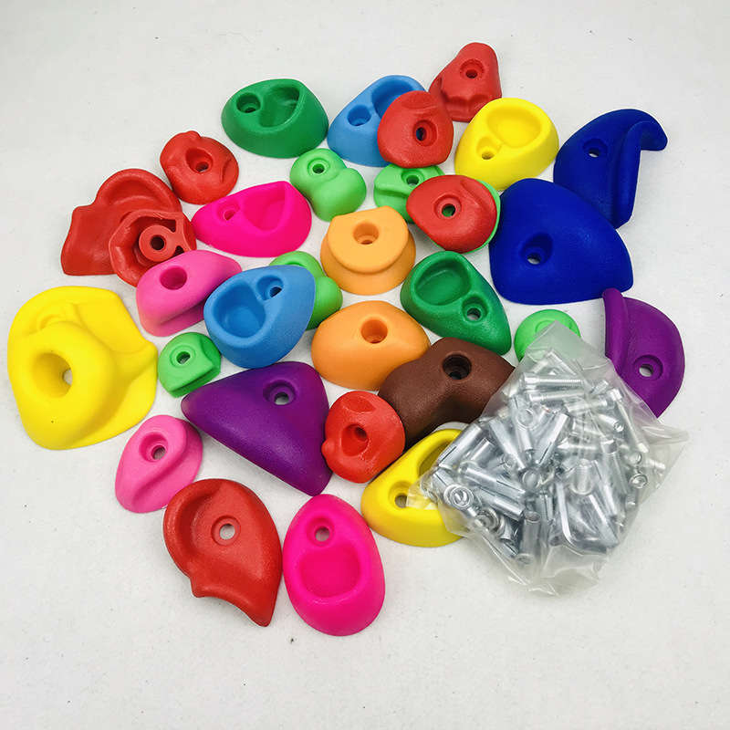 32 Piece Children Climbing Rocks Plastic Climbing Rock Wall Stones Holders