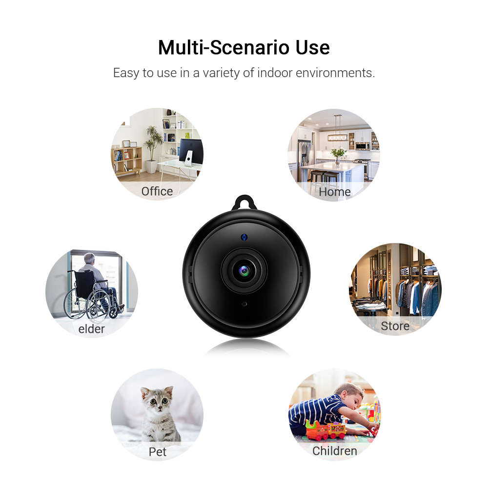 Mini Camera WiFi 1080P IP Smart Home Camera with Night Vision