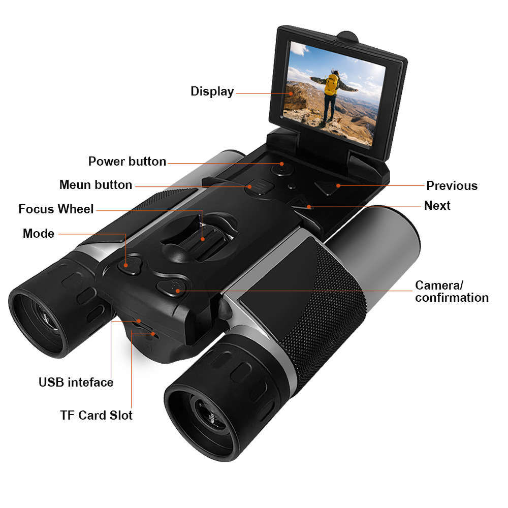 2.0 Inch LCD Display Video Photo Digital Binoculars Camera