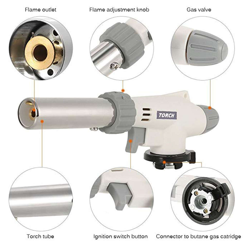 Professional Culinary Torch with Safety Lock & Adjustable Flame