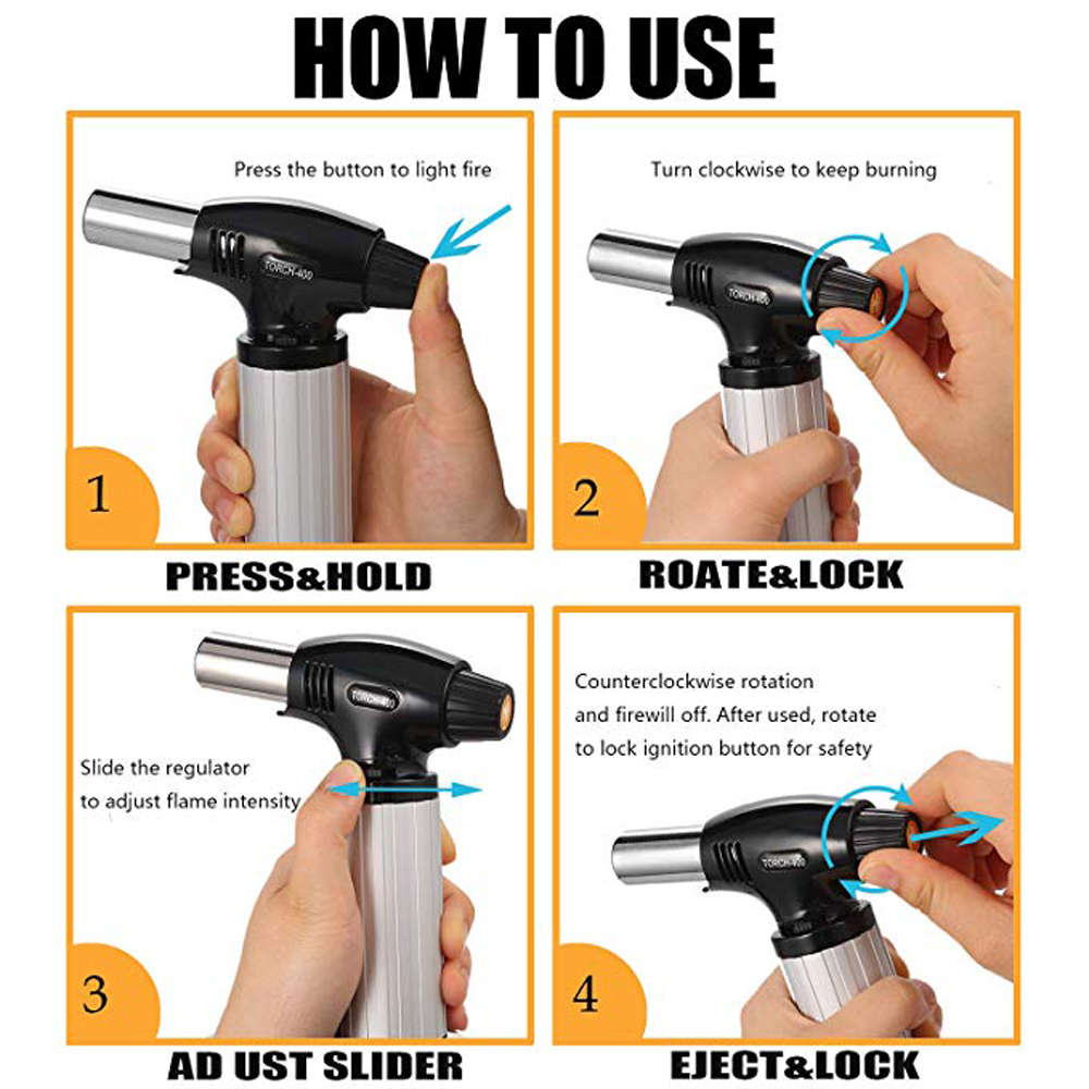 Refillable Butane Micro Torch Cooking BBQ Tool