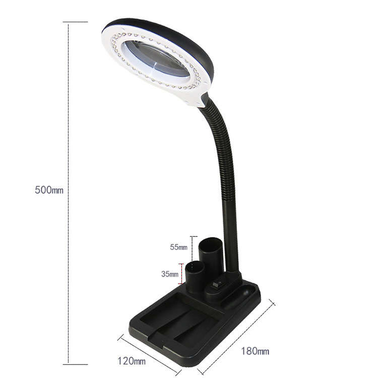 LED Desk Lighting Magnifier Lamp Light 5X 10X Magnifying