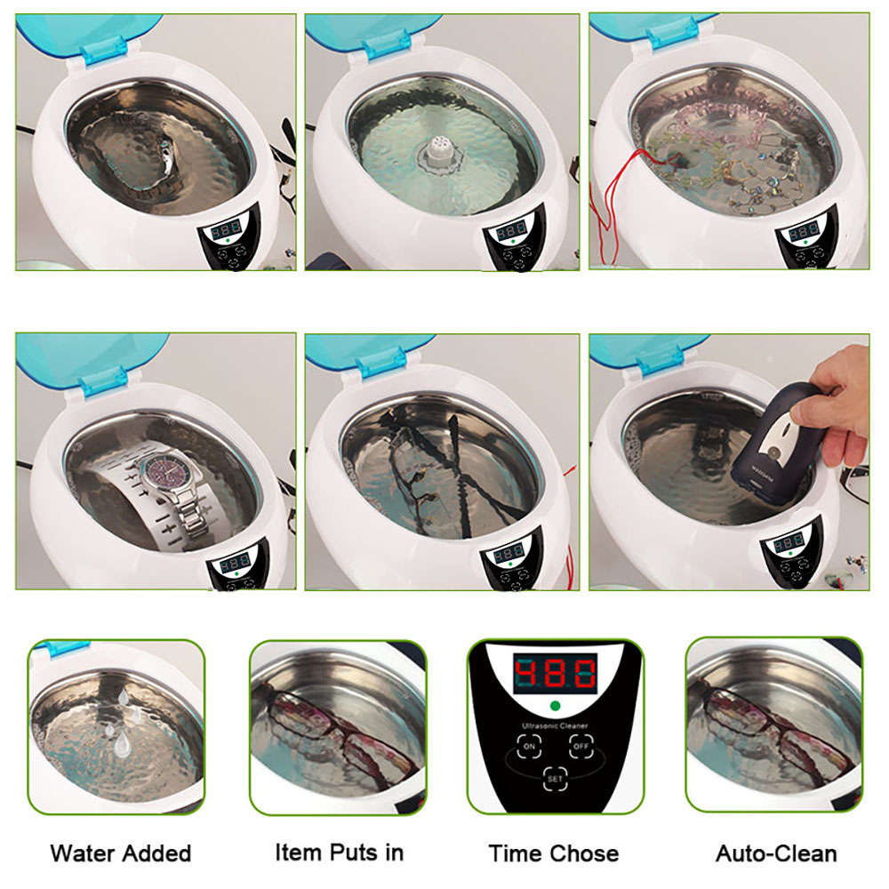 Portable Jewelry Ultrasonic Cleaning Machine for Glasses Watch Ring