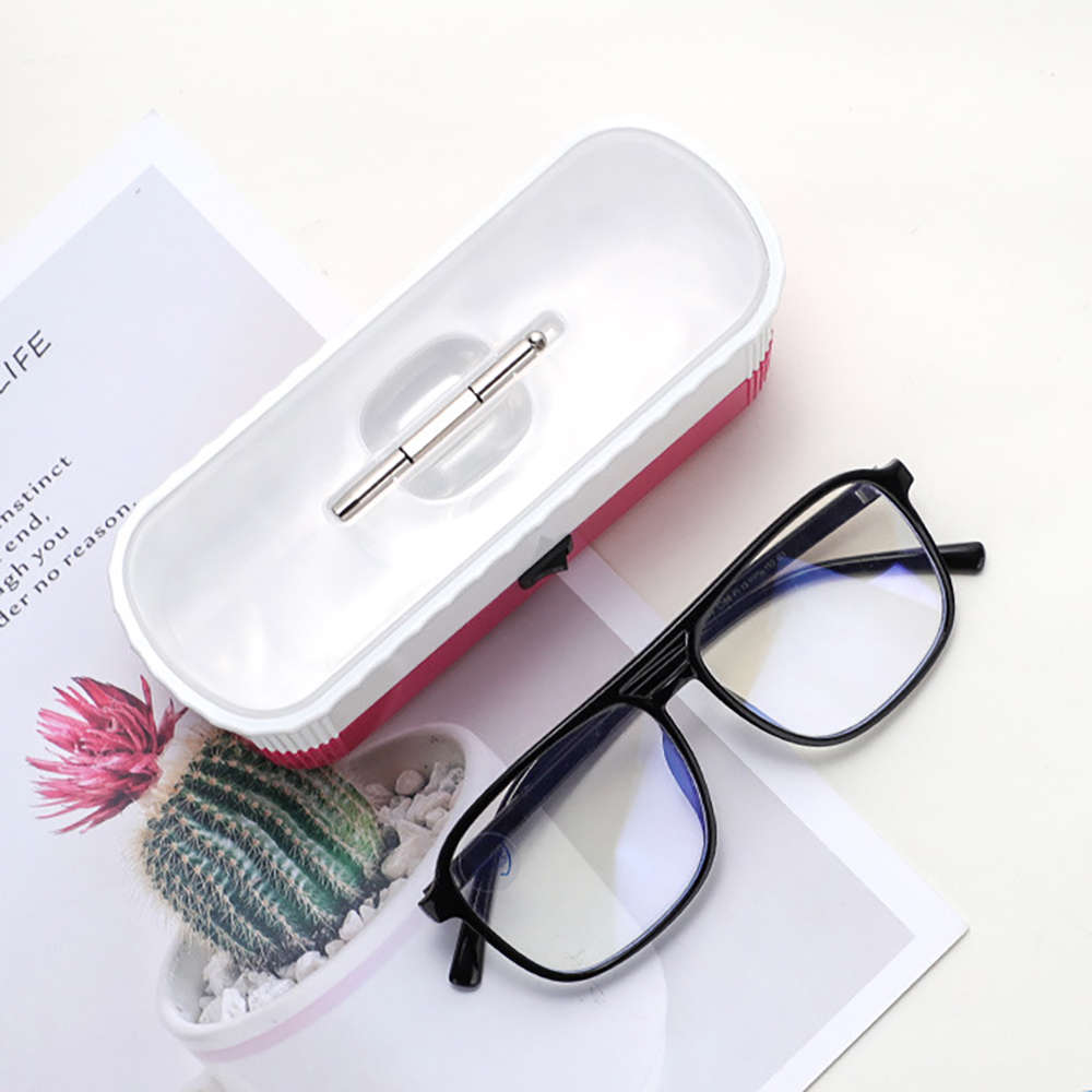 Automatic Mini Ultrasonic Cleaner Portable Celaning Machine-Pink