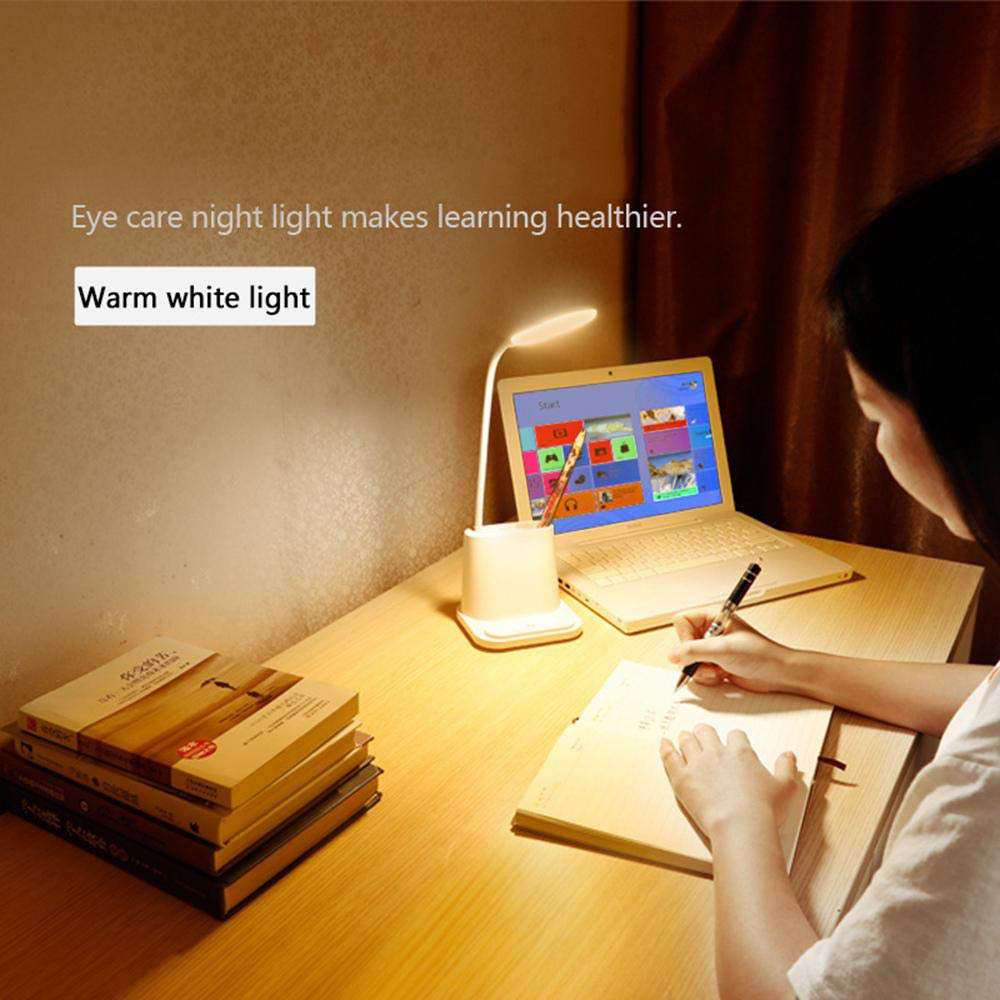 MIUI Study Desk Lamp With Creative Pen Holder - White