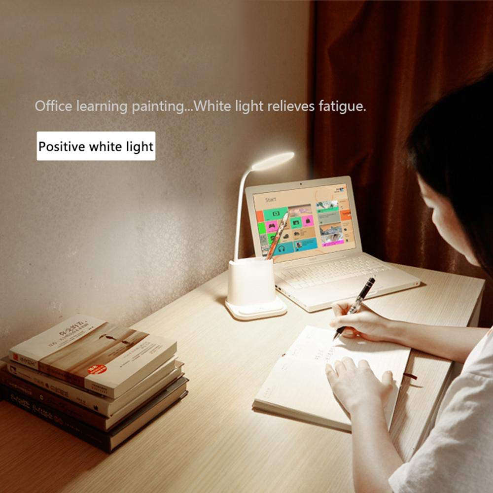 MIUI Study Desk Lamp With Creative Pen Holder - White