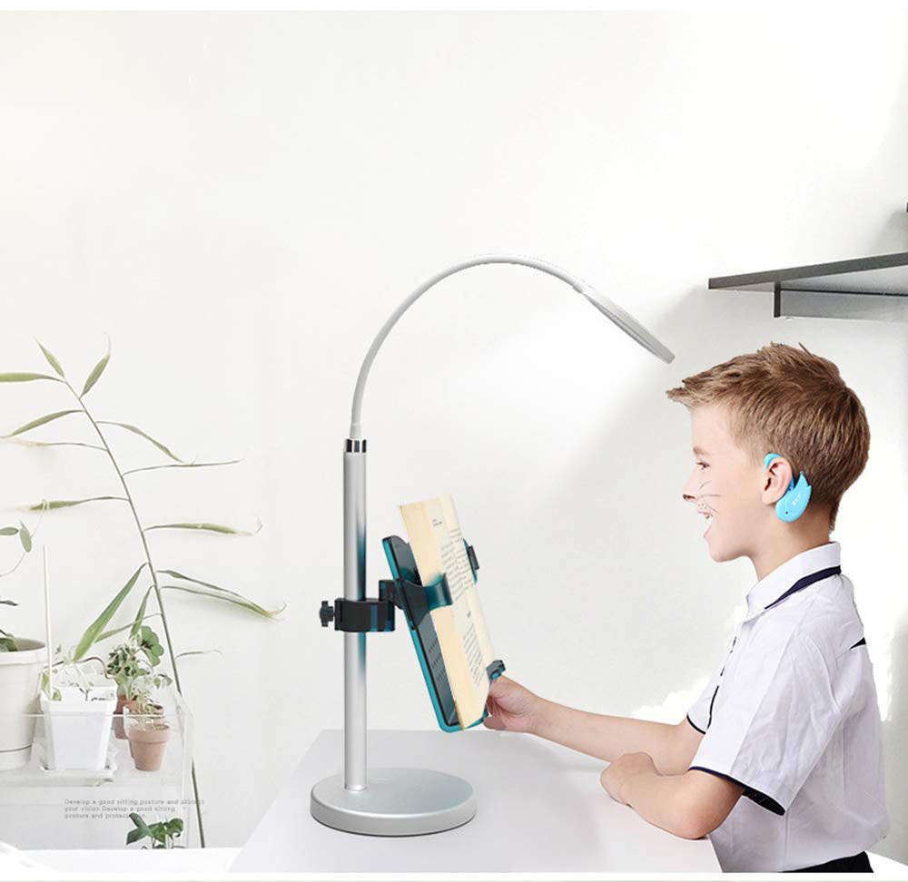 Portable Reading Desk Rack & LED Retractable Table Lamp