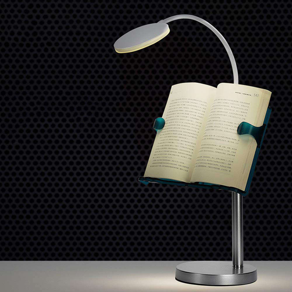 Portable Reading Desk Rack & LED Retractable Table Lamp