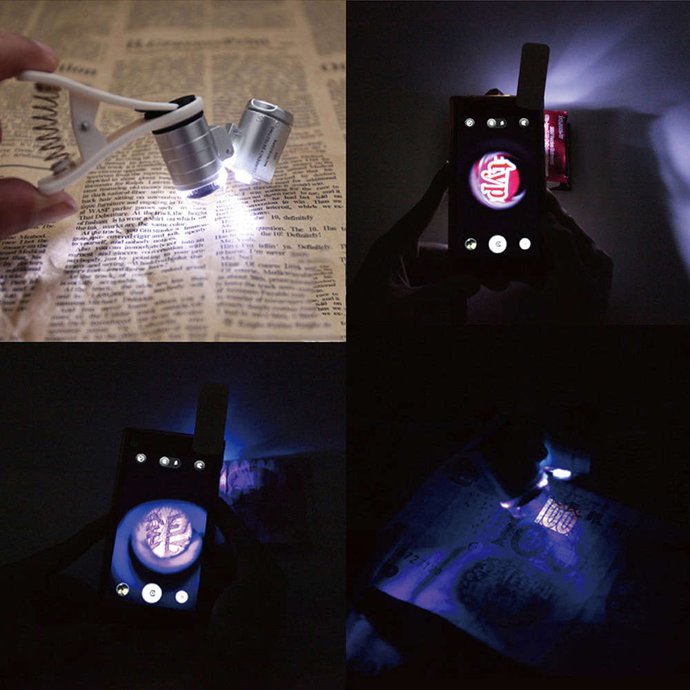 60X Clip-On Microscope Magnifier Universal Lens