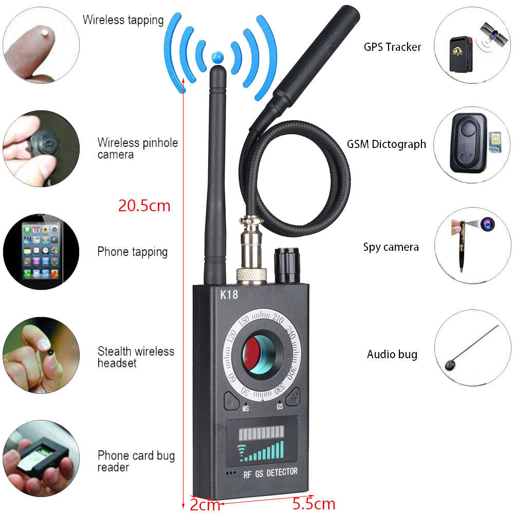 Wireless Signal Pinhole Laser Lens GSM Detector