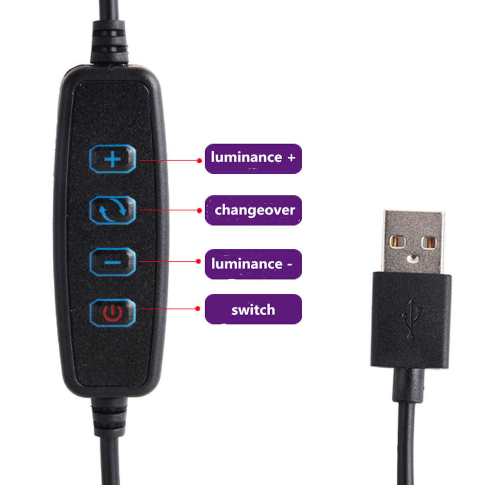 Multi-Function Adjustable Brightness LED Tri-Color Ring Fill Light