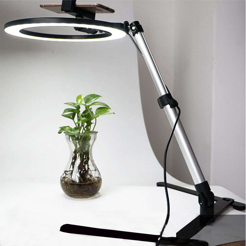 10 inch ring light with adjustable tripod and phone holder