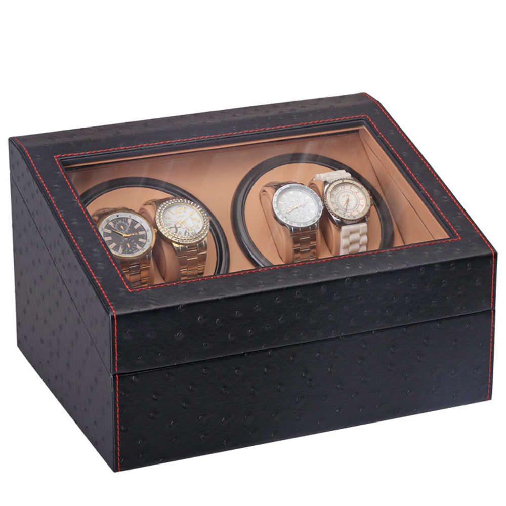 Electric Watch Box Automatic Winding Box - Brown