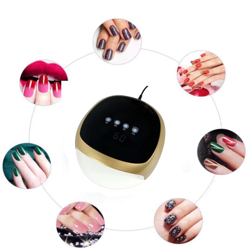 52W UV Light LED Nail Dryer Lamp - Golden