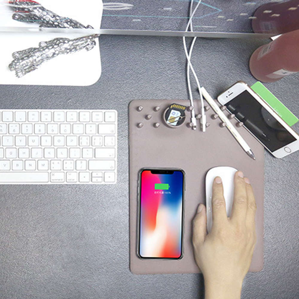 Multifunction Anti-Slip Wireless Charging Mouse Pad