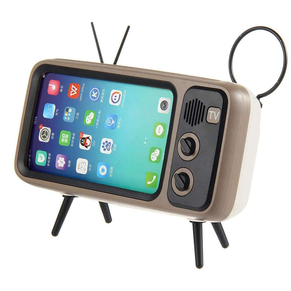 Portable Creative Retro Phone Holder Wireless Stereo Bluetooth Speaker