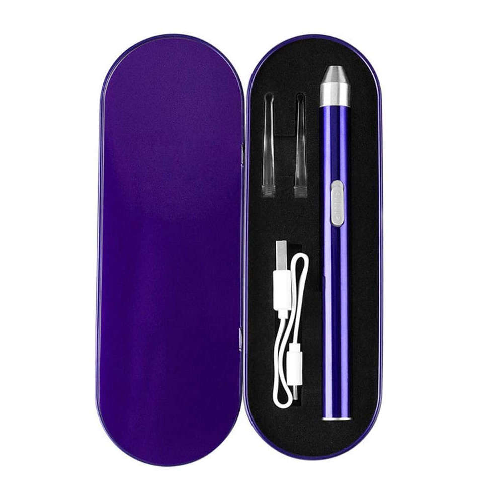 Rechargeable Earwax Removal Tool With LED Light Earwax Cleaner-Blue