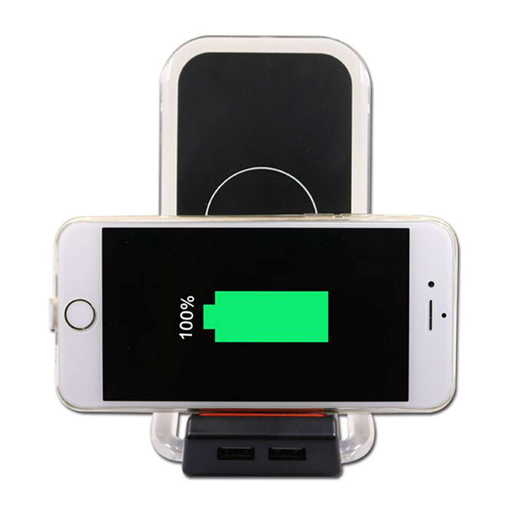 Portable General-Purpose Ultra-Thin Dual USB Port Wireless Charger