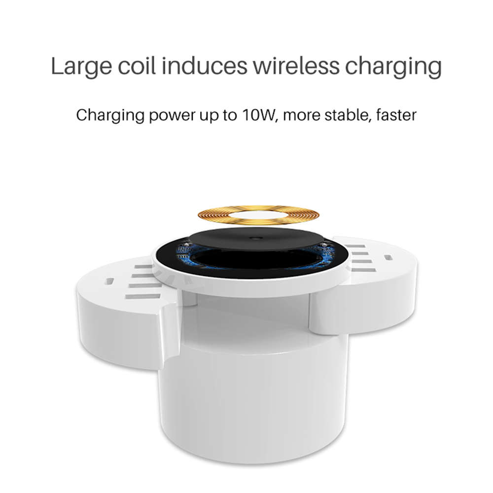 10 Port USB Multi-Purpose Round Wireless Intelligent Fast Charger