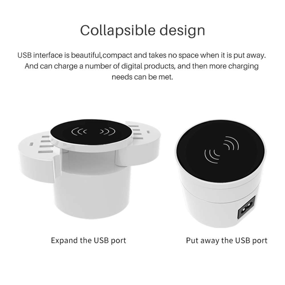 10 Port USB Multi-Purpose Round Wireless Intelligent Fast Charger