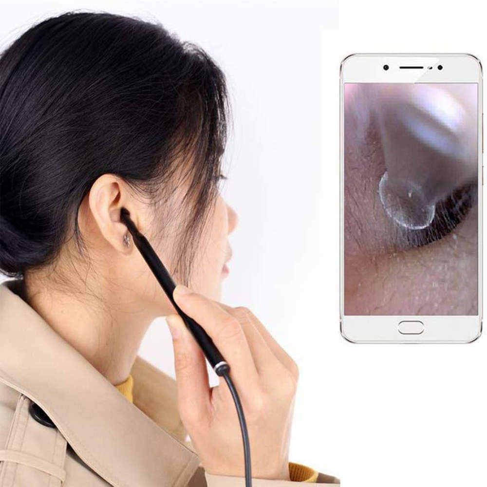 3-in-1 Built-in LED Light HD 5.5mm Otoscope With Endoscope Camera