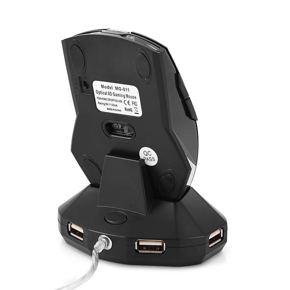 2.4GHz Rechargeable Optical Gaming Ergonomic Mice With USB Charging Base