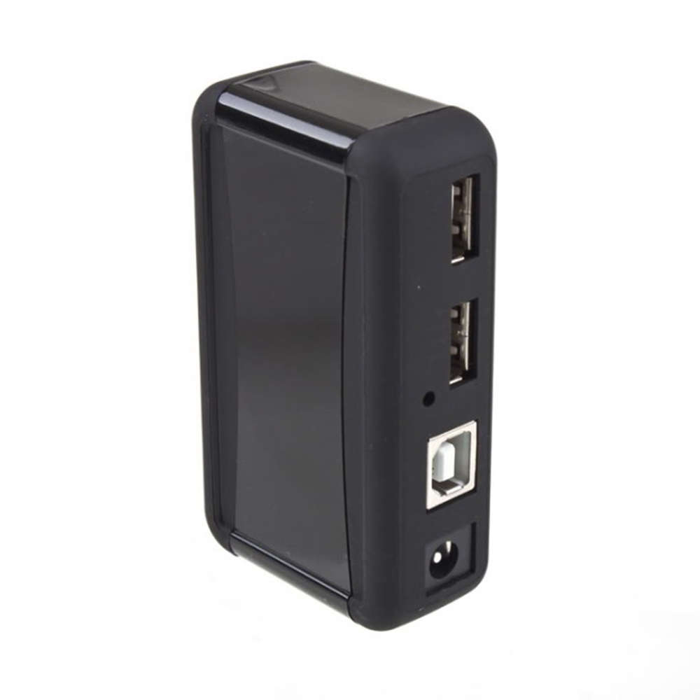 Multifunctional Portable 7 Ports USB 2.0 Splitter - Black