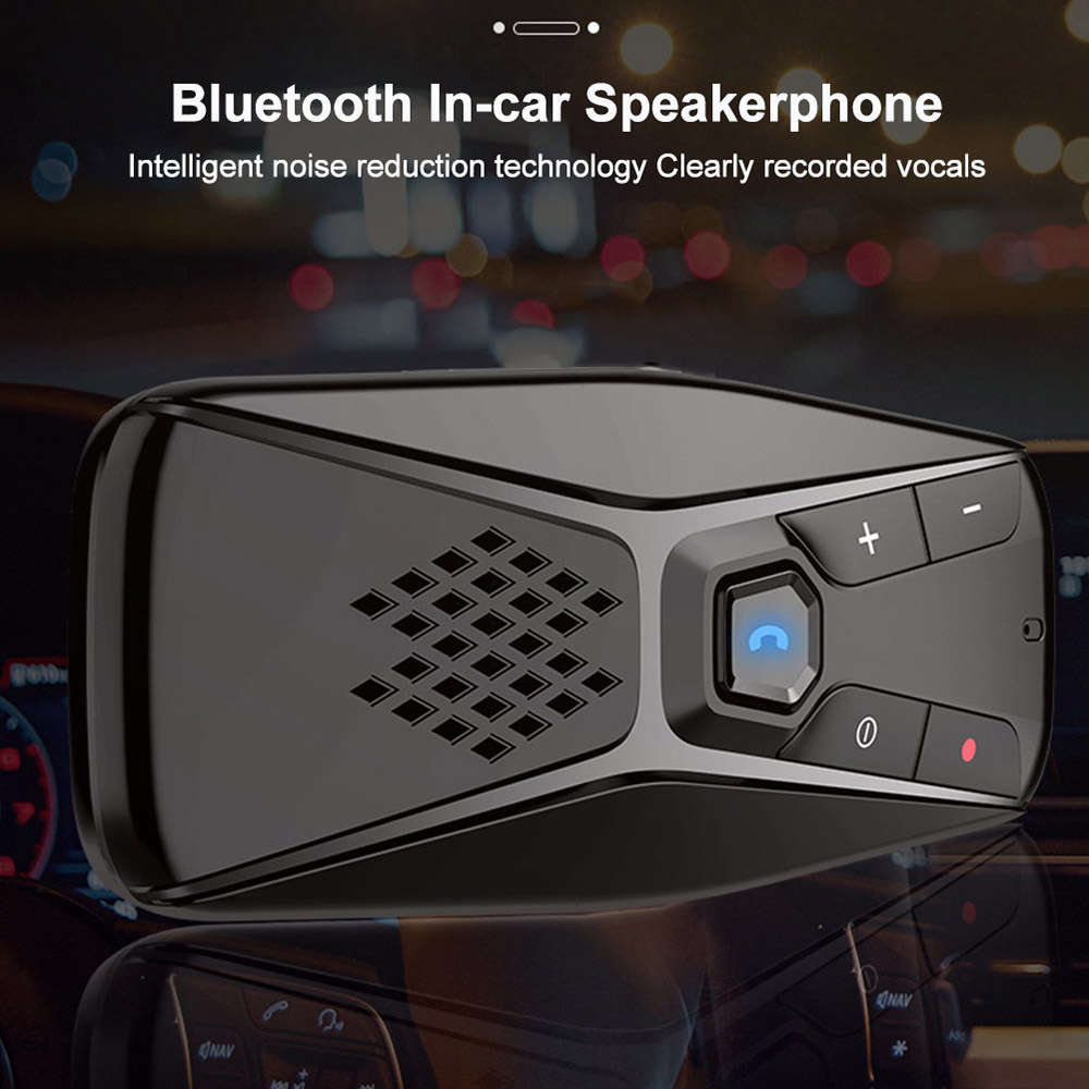 Rechargeable Bluetooth Car Kit Speakerphone Hands Free Audio Adapter