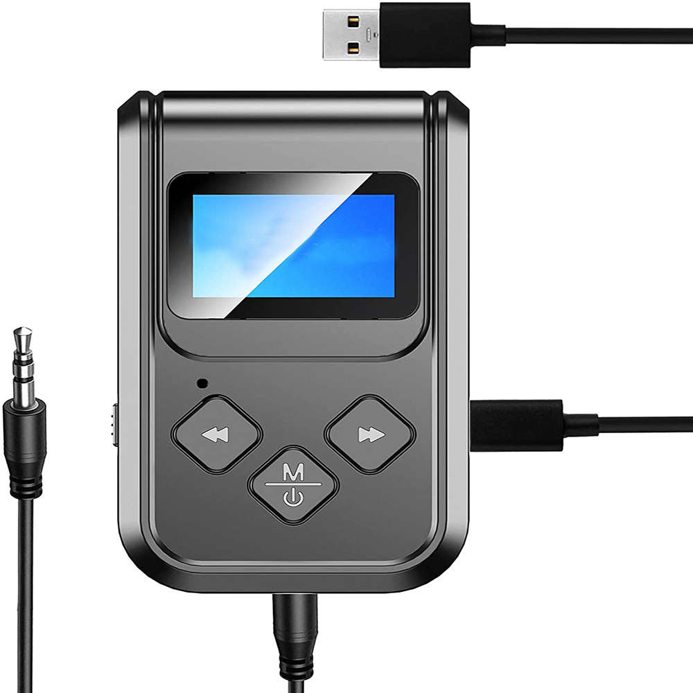 2-in-1 Bluetooth Transmitter/Receiver With Visible LCD Display