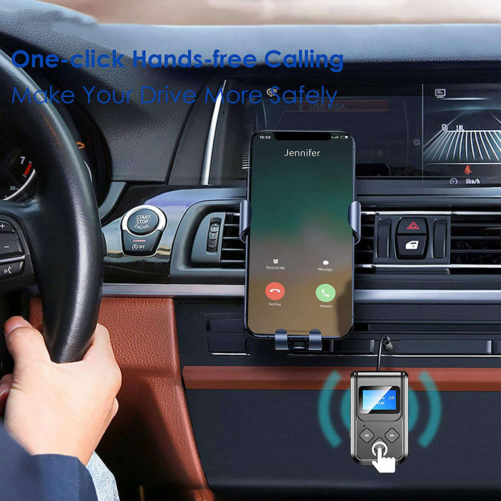 2-in-1 Bluetooth Transmitter/Receiver With Visible LCD Display