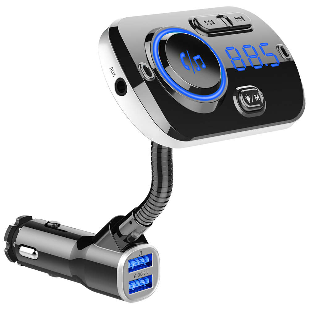 Bluetooth 5.0 FM Transmitter For Car Wireless FM Radio Adapter Car Kit