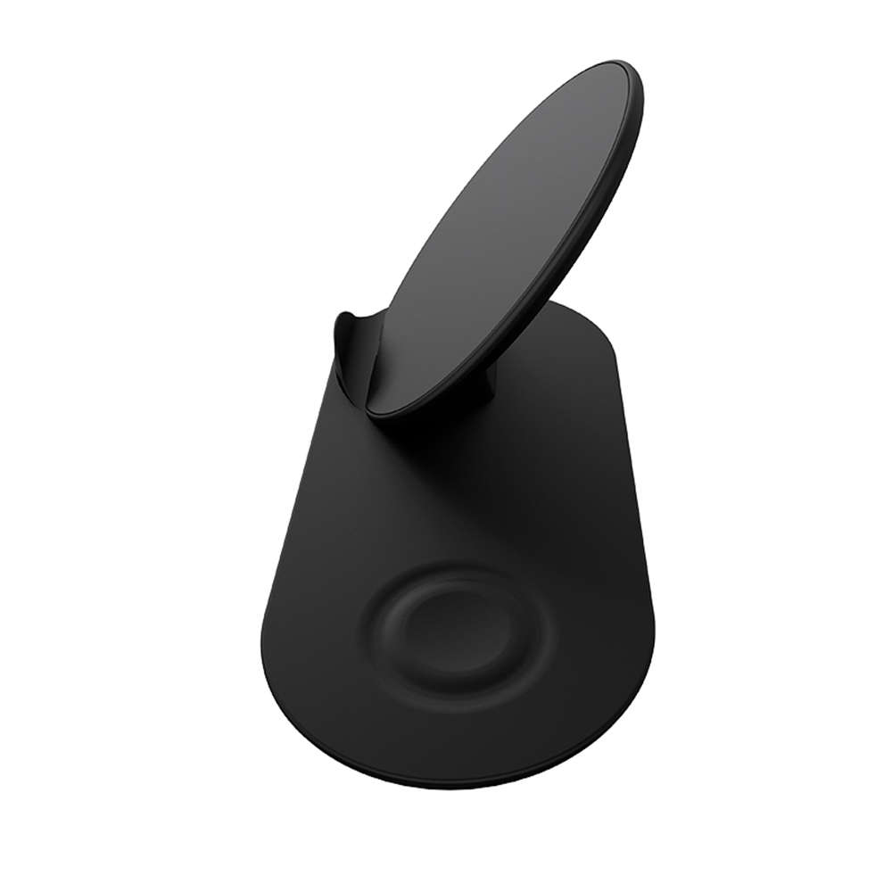 2 in 1 Wireless Charger Dock Compatible With Apple Watch & iPhone - Black