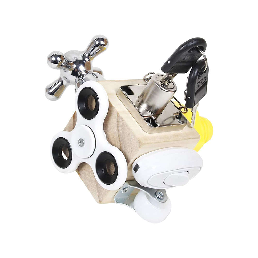 Fidget Toy Cube Busy Cube Busy Activity Cube for Travel Toddlers Baby Kids