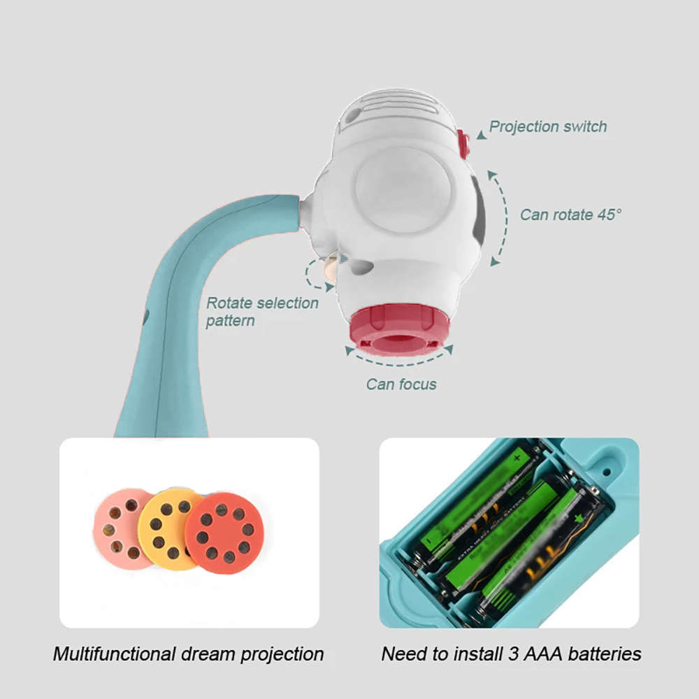 Projector Toy Drawing Table Set Painting Table Set Children Gift-Blue