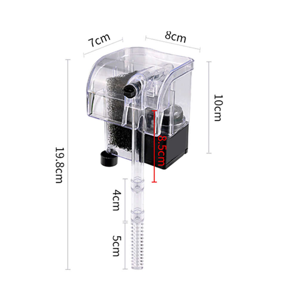 Hang-on Power Filter Desktop Water Filter for DIY Aquariums Fish Tank