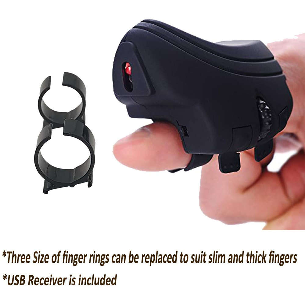 Mini Wireless Finger Mouse Ergonomic Portable USB Drived Mouse