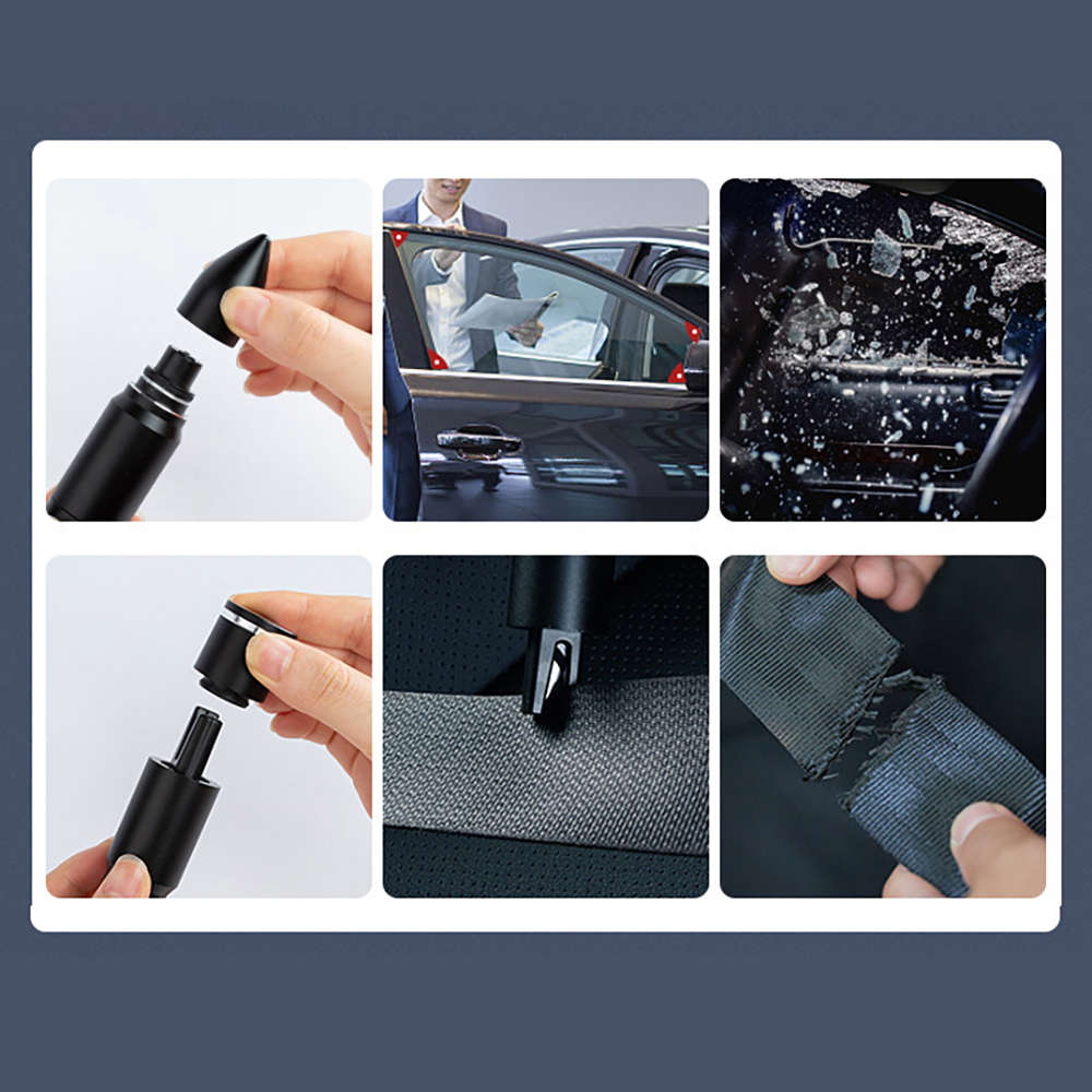 2 in 1 Safety Hammer Emergency Pen Window Breaker and Seatbelt Cutter