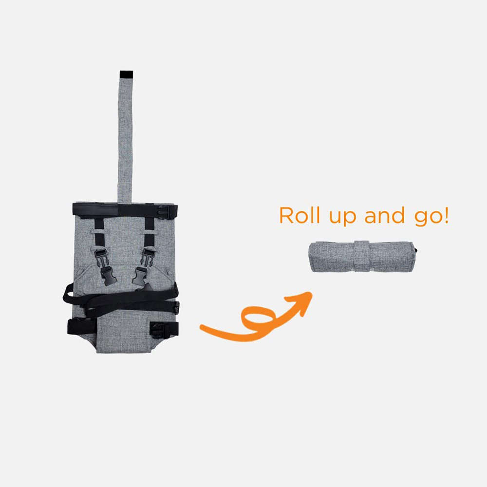 Baby Seat Harness Portable Safety Belt High Chair Belt for Toddlers-Grey