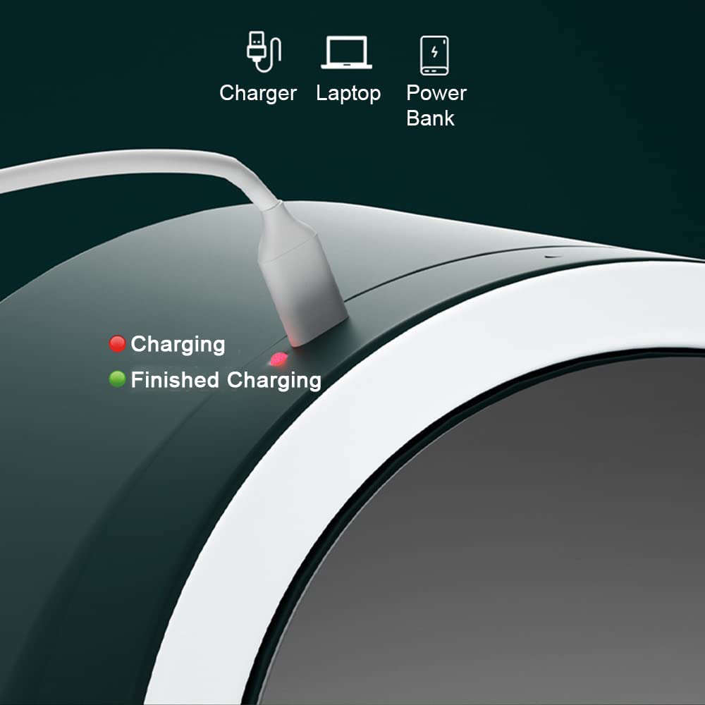 Makeup Organizer Cosmetic Storage Box Display Case with LED Mirror and Fan