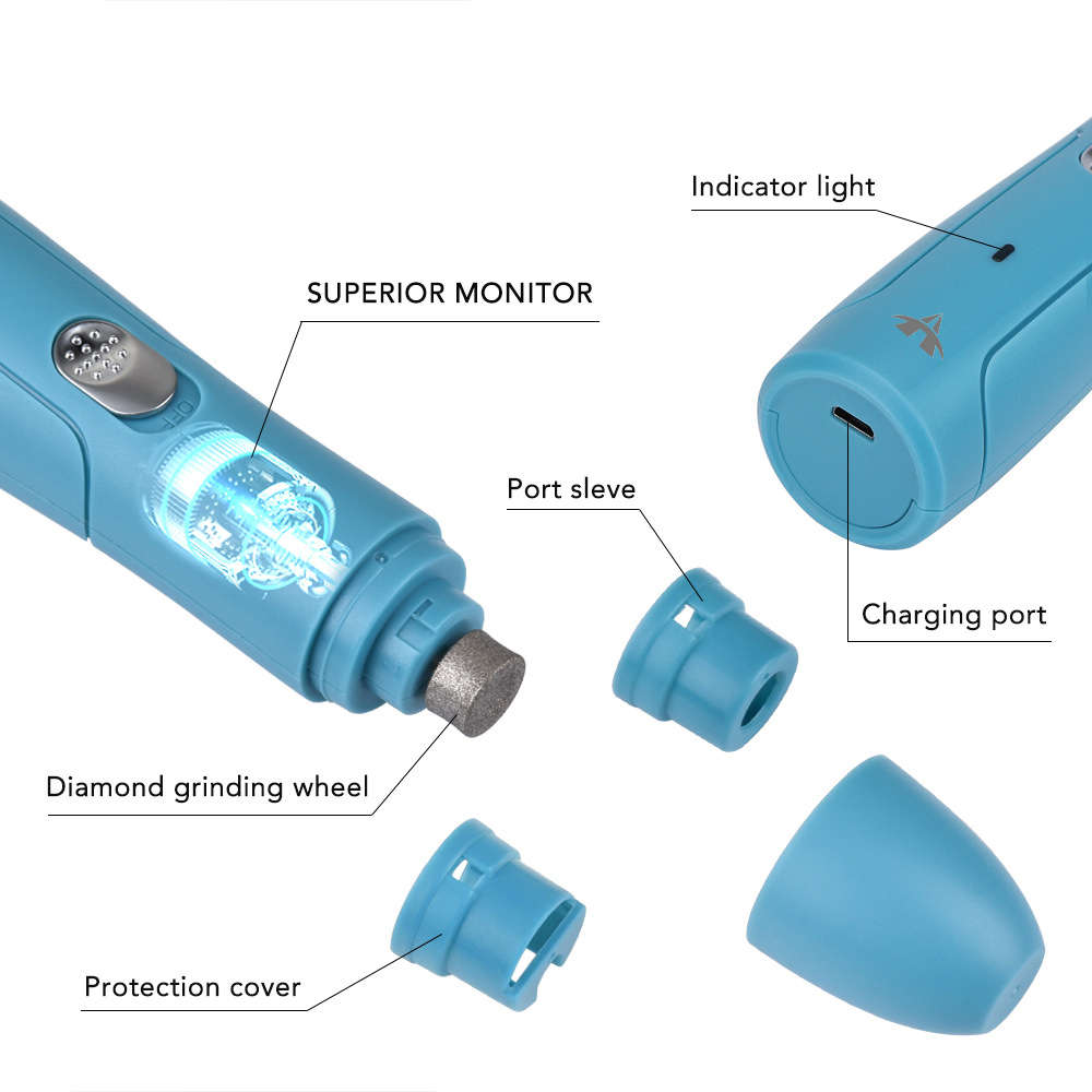 Electric Pet Nail Grinder Nail Clippers Rechargeable Pet Nail Trimmer Kit