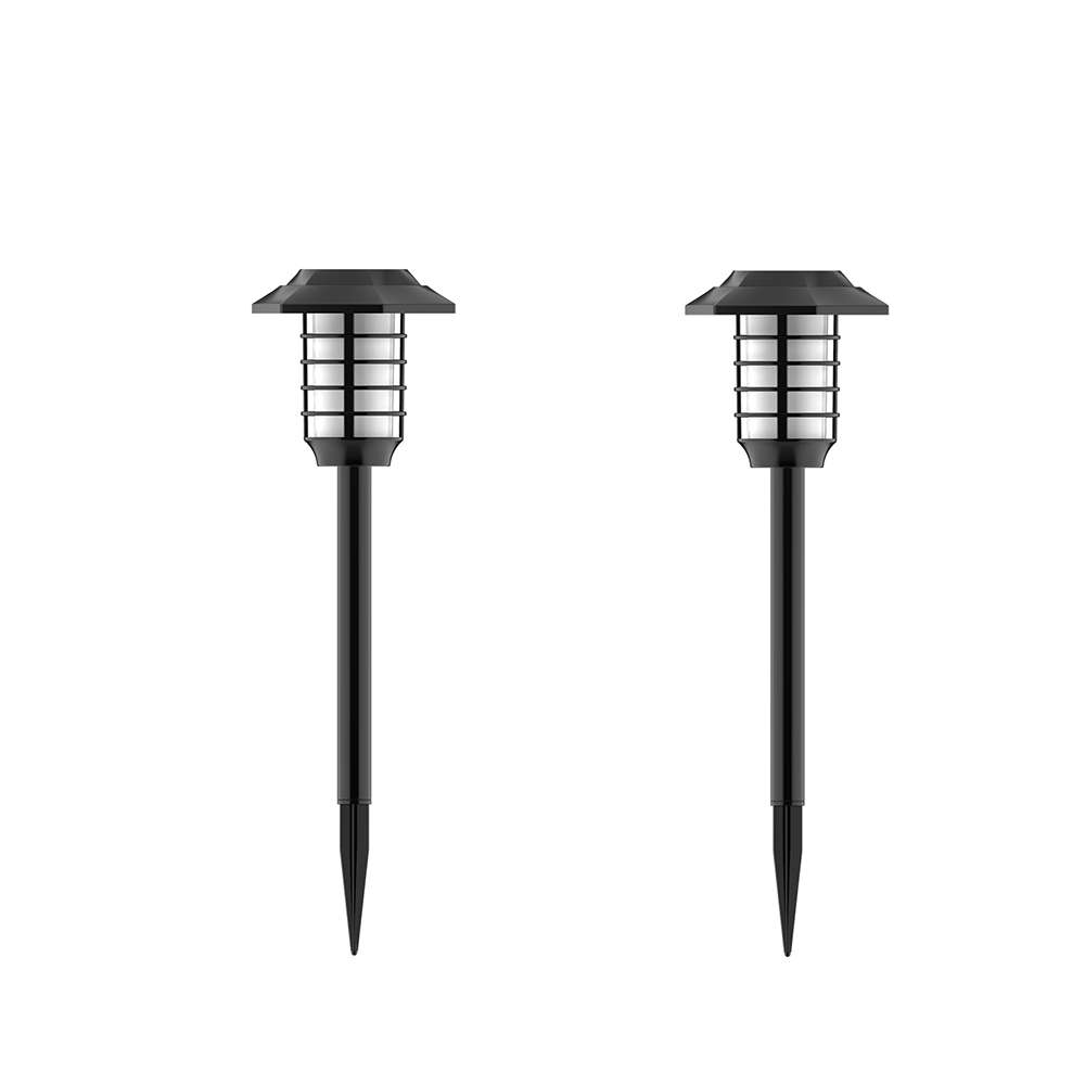 2 Pack LED Flame Solar Lights with White Light and Dancing Flame Mode
