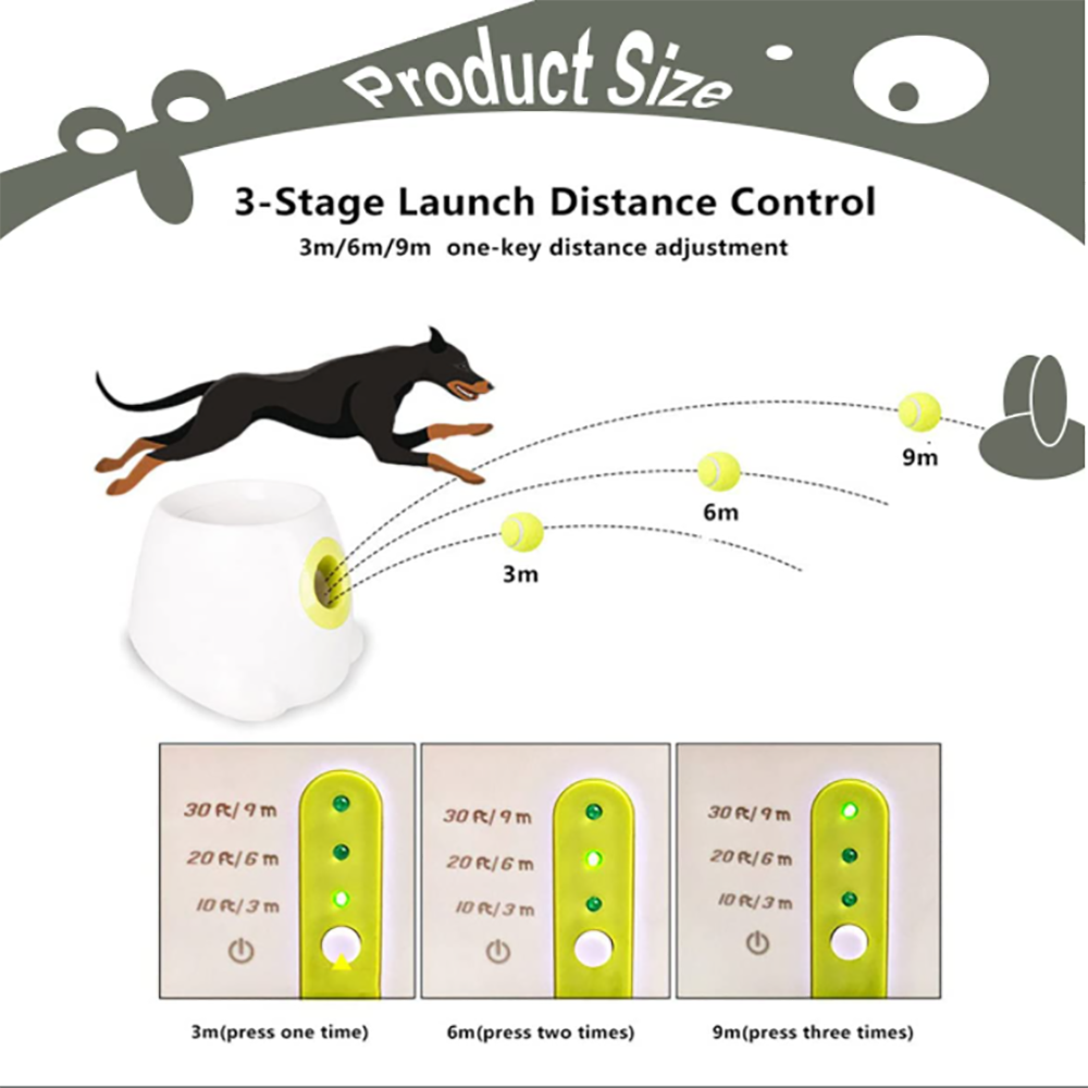Interactive Dog Automatic Ball Launcher for Small and Medium Size Dogs