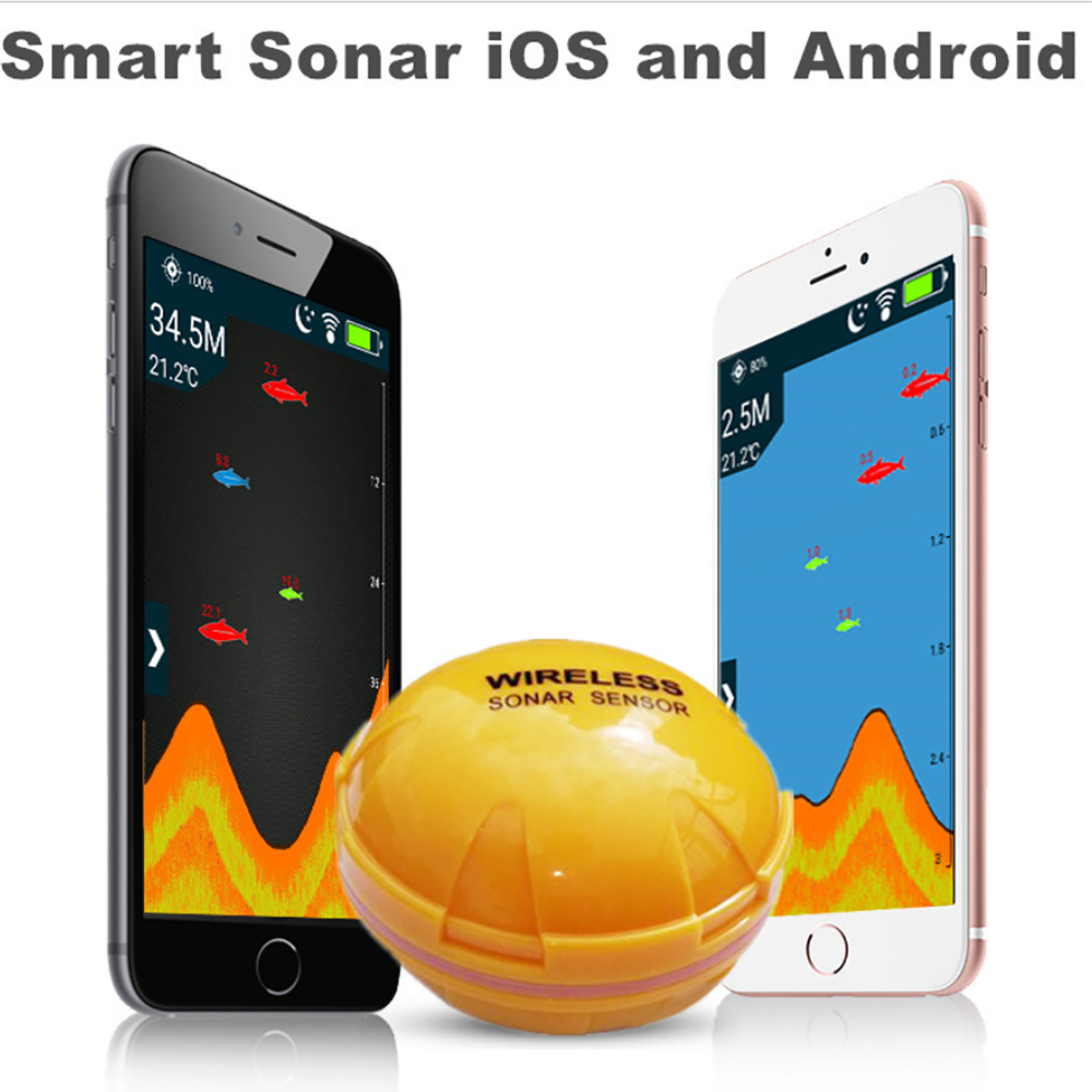 Portable Rechargeable Fish Finder Wireless Sonar Sensor Depth Locator