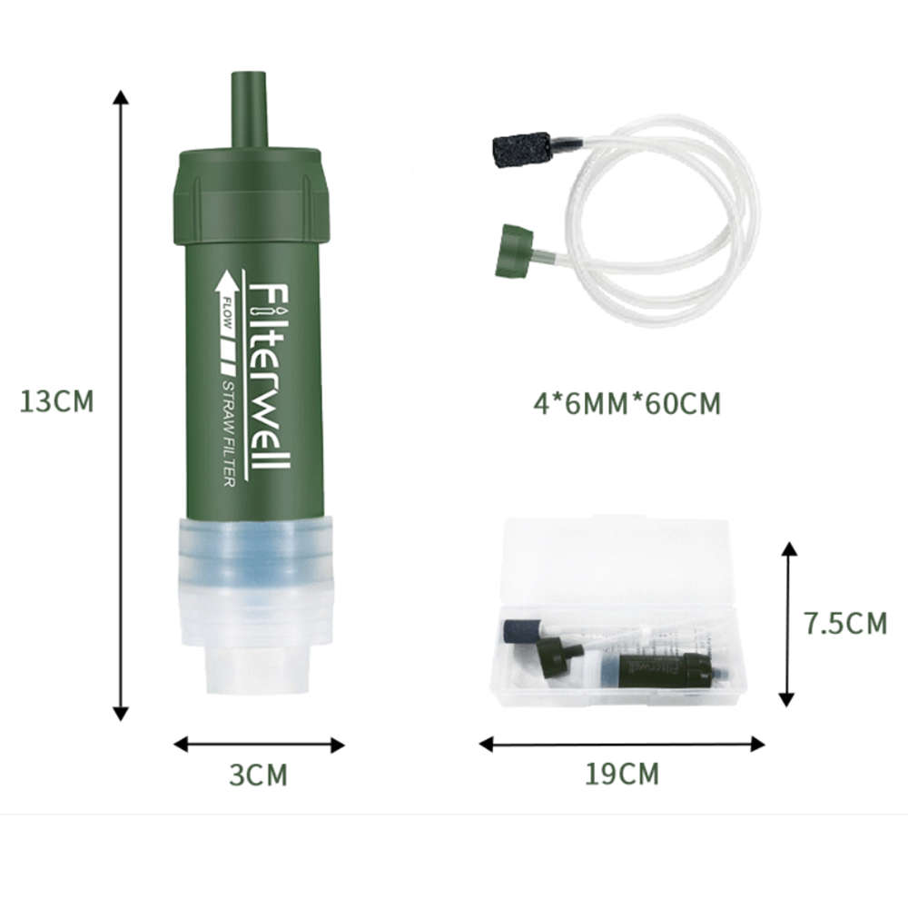 Portable Personal Water Filtration Survival for Camping Travel