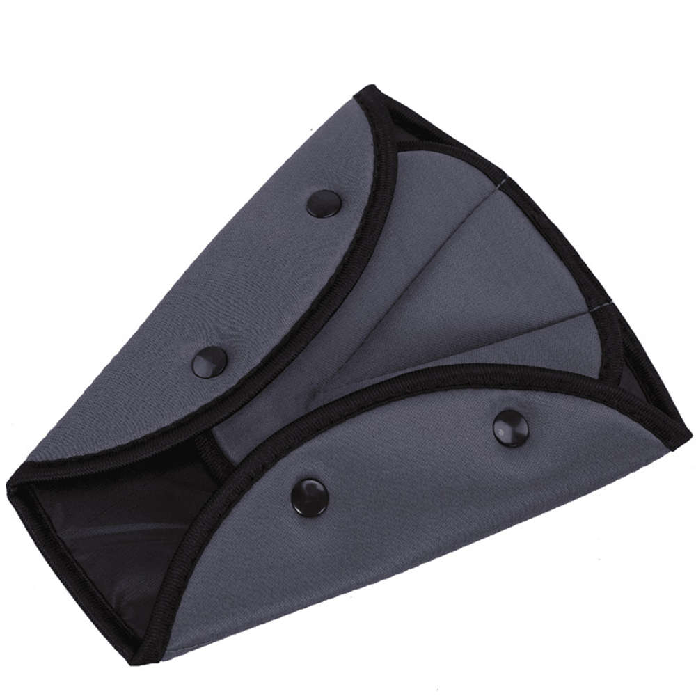 Car Seatbelt Safety Cover Triangle Positioner Seatbelt Adjuster-Grey