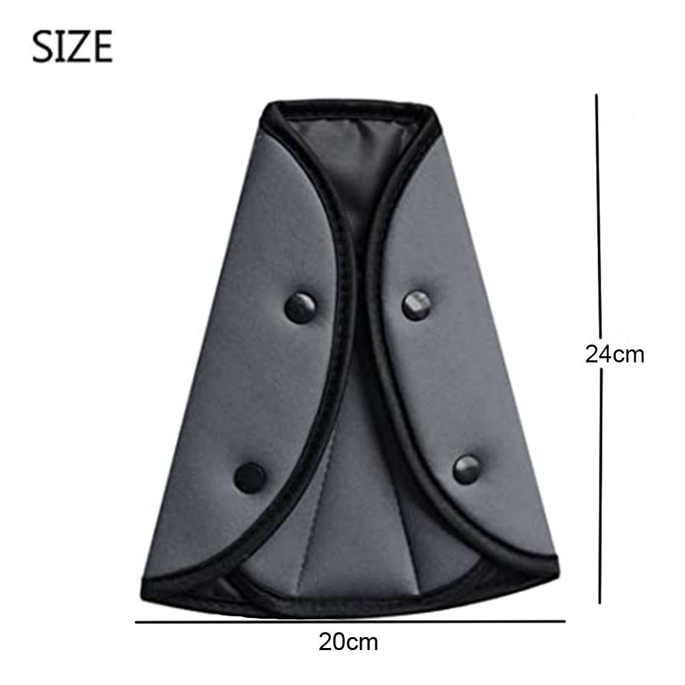 Car Seatbelt Safety Cover Triangle Positioner Seatbelt Adjuster-Grey